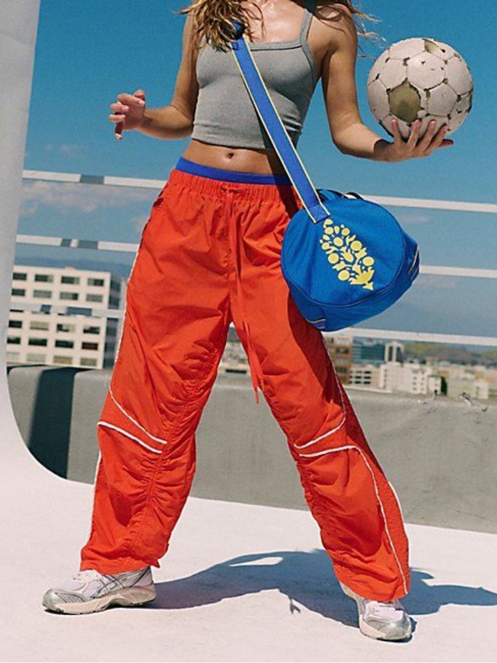 NWT Free People Track Star Pants in Flame Combo Size XS